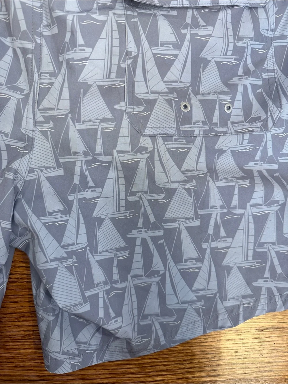 Men's Vineyard Vines Blue Sailboat Swim Trunks (XL)